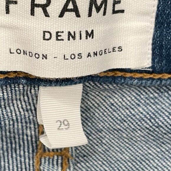 Frame ‘le boy’ straight jeans with zippers Perfect cropped jeans - Picture 6 of 9